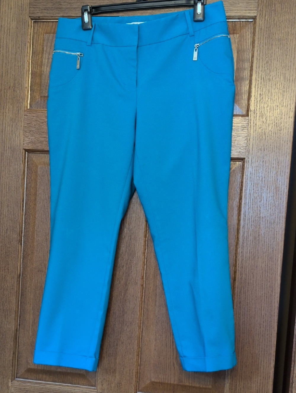 Chaus Turquoise Stretch Cropped Pants